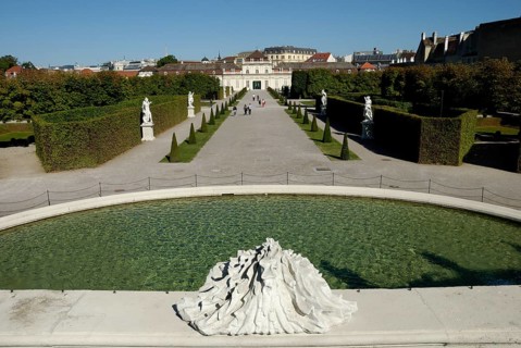 Fountain in the Belvedere Garden, Vienna, Austria, Europe