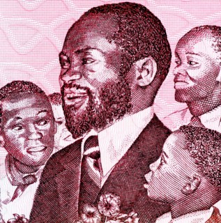 Samora Machel (1933-1986) on 1000 Meticais 1989 Banknote from Mozambique. Mozambican military