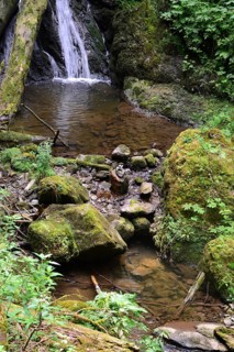 Waterfall in the Canyon Lotenbachklamm in the Black Forest, Baden, Württemberg, Germany. Waterfall