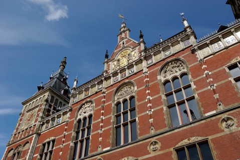 Centraal Station in Amsterdam, Holland