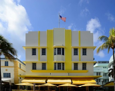 Historical Art Deco Building in Miami South Beach, Florida, USA, North America