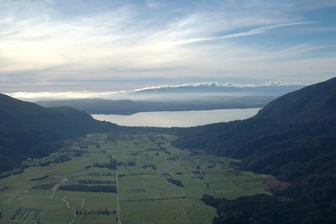 Looking west over Lake Brunner, West Coast, South Island, New Zealand, Oceania