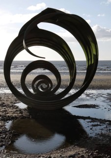 Cleveleys, Blackpool, Lancashire, United Kingdom, 4 March 2022: the marys shell sculpture on