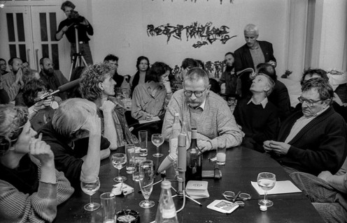 Germany, Berlin, 15 February 1991, round table discussion Experience with censorship, at Haus Drama