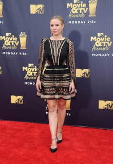 Kristen Bell at the 2018 MTV Movie And TV Awards held at the Barker Hangar in Santa Monica, USA on