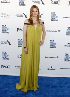 Stana Katic at the 2016 Film Independent Spirit Awards held at the Santa Monica Beach in Santa