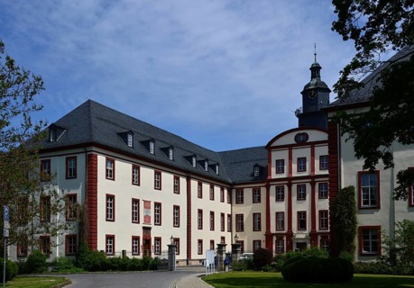 Historical Castle in the Town Saalfeld, Thuringia, Germany, Europe