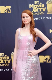 Madelaine Petsch at the 2018 MTV Movie And TV Awards held at the Barker Hangar in Santa Monica, USA