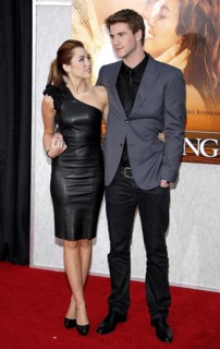 Miley Cyrus and Liam Hemsworth at the Los Angeles premiere of 'The Last Song' held at the ArcLight
