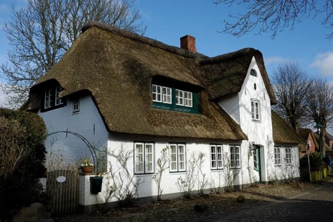 Frisian house in Nieblum, Föhr, Schleswig-Holstein, Germany, Europe