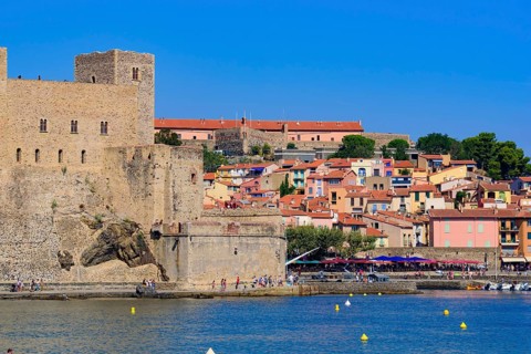 The old town of Collioure, a seaside resort in Southern France