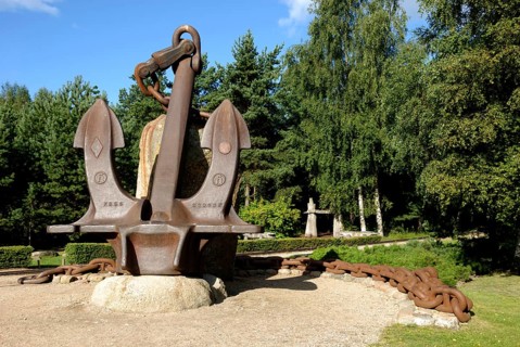 Anchorage path in Jurmalas parks, Ventspils, Latvia, Europe