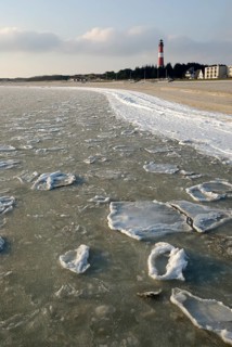 Ice floes off Hörnum, Sylt, Schleswig-Holstein, Germany, Europe