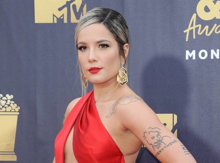 Halsey at the 2018 MTV Movie And TV Awards held at the Barker Hangar in Santa Monica, USA on June