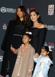 Vanessa Bryant, Natalia Diamante Bryant, Capri Kobe Bryant and Bianka Bella Bryant at Kobe Bryant