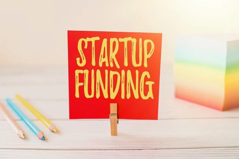 Sign displaying Startup Funding, Concept meaning financial investment in the development of a new