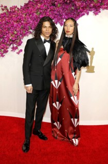 D'Pharaoh Woon-A-Tai and Quannah Chasinghorse at the 96th Annual Academy Awards held at the Dolby