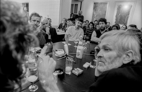 Germany, Berlin, 15.02.1991, discussion round Experience with censorship, at Haus Drama in