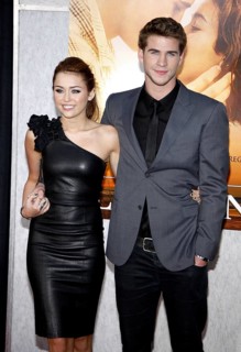Miley Cyrus and Liam Hemsworth at the Los Angeles premiere of 'The Last Song' held at the ArcLight