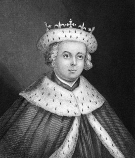 Edward V (1470-1483) on engraving from 1830. King of England for two months during 1483. Published