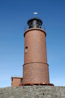Lighthouse on the Hallig Langeneß, Schleswig-Holstein, Germany, Europe