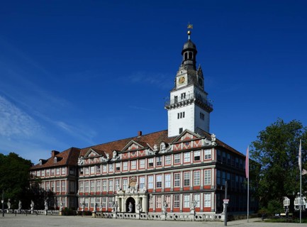 Historical Castle in the Old Town of Wolfenbüttel, Lower Saxony, Germany, Europe
