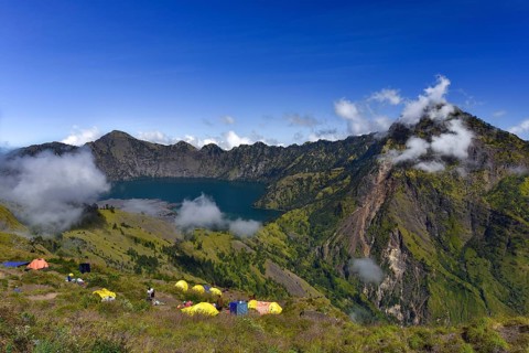 Rinjani volcano in Lombok Island, Indonesia, Asia