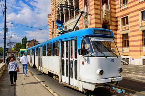Tram in Sarajevo, one of Europe's oldest tram network