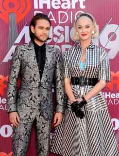 Katy Perry and Zedd at the 2019 iHeartRadio Music Awards held at the Microsoft Theater in Los