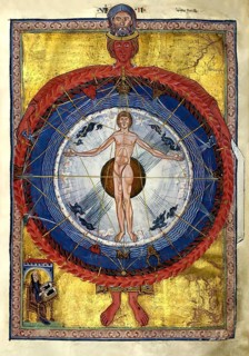 The Cosmic Spheres and Human Being, Vision from Liber Divinorum Operum, the Book of Divine Works,