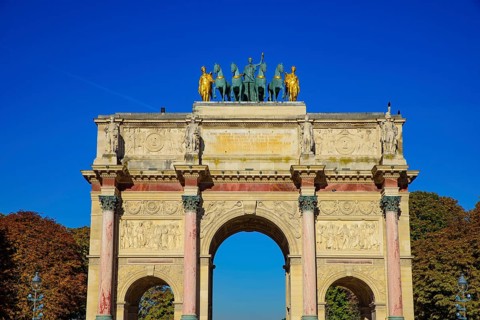 Arc de Triomphe du Carrousel, a triumphal arch in Paris, France, Europe