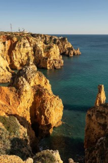 Ponta da Piedade farol lighthouse in Lagos, Portugal, Europe