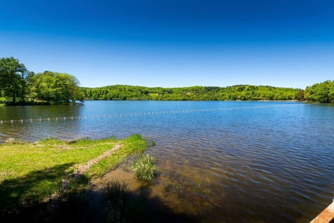 Leisure center of Lac Des Montagnes close to Mazamet city in France