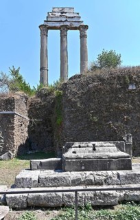 Three pillars of the temple of Castor and Pollux