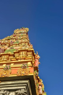 Den Helder, the Netherlands. December 2021. The colorful ornaments and decorations of a Hindu