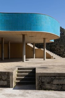 Pavilion on the beach promenade in Nevogilde, Norte region, Porto district, Portugal, Europe