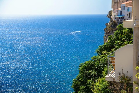Terrace with view on the sea, Bonifacio, Corsica