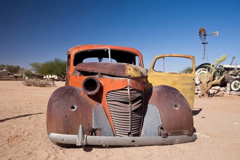 Car wreck in Solitaire, Namib Naukluft Park, Namibia, Africa