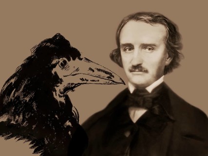Portrait of Edgar Allan Poe, The Raven, by Edouard Manet, 1875, digitally edited