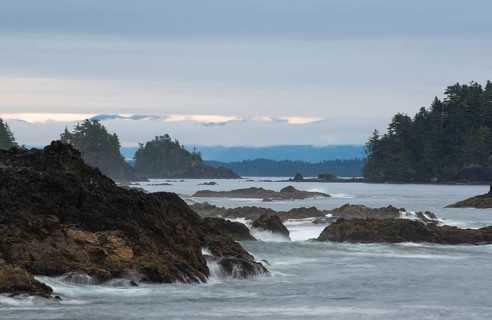 Rough surf on a section of the west coast of Vancouver Island