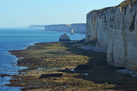 Cliffs and seashore near Etretat Cliffs and seashore near Etretat