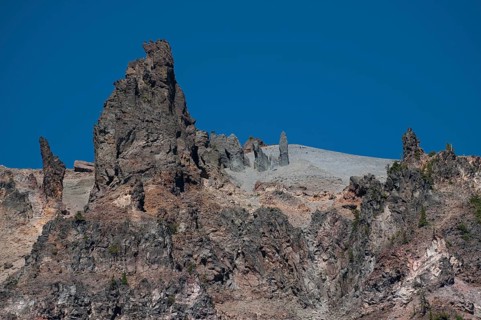 Hillman Peak on the crater rim of the former volcano Mount Mazama in Oregon, USA, North America