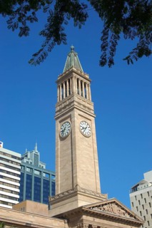 Clock tower of City Hall, Brisbane, Queensland, Australia, Oceania