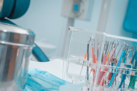Dental surgery and surgical instruments in dental clinic