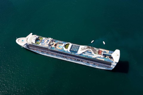 Cruise ship off Cabo San Lucas, Cabo San Lucas, Baja California Sur, Mexico, Central America