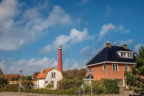 Den Helder, the Netherlands. September 2021. The lighthouse Lange Jaap in Huisduinen, Den Helder.