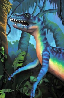 Theatre prop featuring tyrannosaurus rex dinosaur
