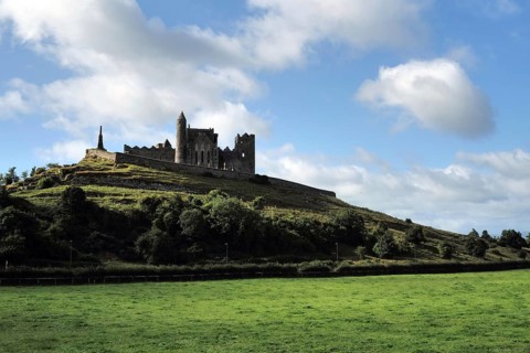 The Rock of Cashel, former seat of the kings of Munster, on a sunny day. Tipperary, Ireland, Europe
