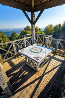 Saint Rigaud mountain and his observation tower, Le Beaujolais, France, Europe