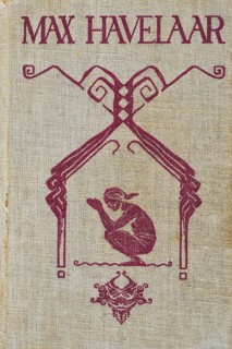 Den Helder, October 28, 2023. The cover of an old copy of Max Havelaar with an inscription on the
